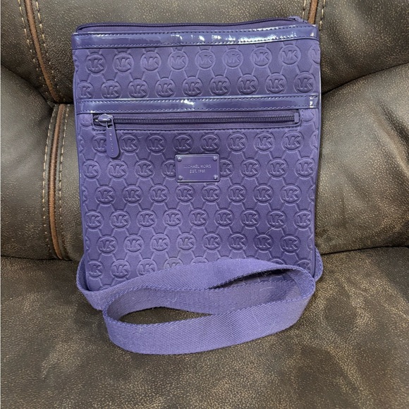 Michael Kors Violet Embossed Crossbody Bag - Picture 1 of 8